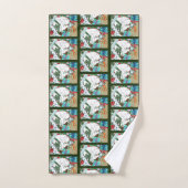 Chat de Noël blanc (Serviette à main)