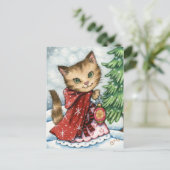 Chat de Noël - Carte postale Chat de Noël (Debout devant)