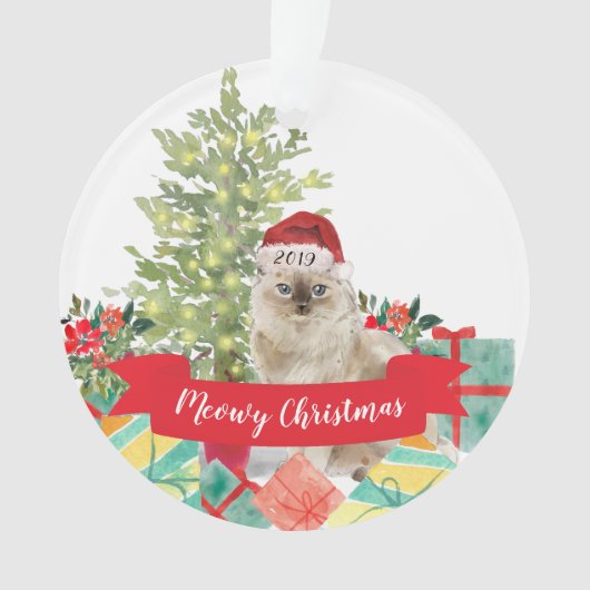 Chat de Noël de Meowy (devant)