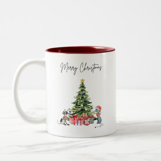 Chat de Noël et Mug de Chien (Gauche)