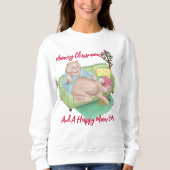 Chat de Noël - Meowry Sweatshirt de Noël (Devant)