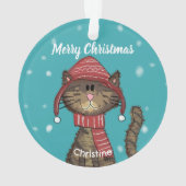 Chat de Noël mignon avec vacances Casquette person (dos)