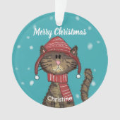Chat de Noël mignon avec vacances Casquette person (devant)