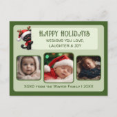 Chat de Noël mignon - Carte postale photo personna (Devant)