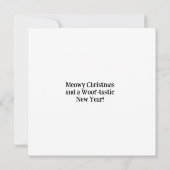 Chat de Noël mignon et carte de Noël de chien drôl (Dos)