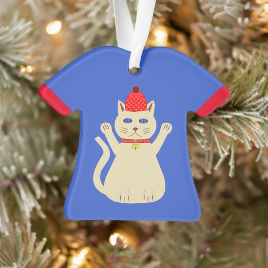 Chat de Noël mignon Nom personnalisé (Arbre)