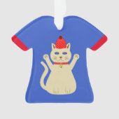 Chat de Noël mignon Nom personnalisé (devant)