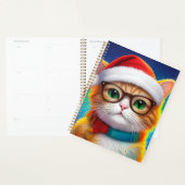 Chat de Noël mignon Santa Claus-68265 (Devant avec enveloppe)