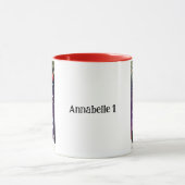 Chat de Noël noir dans Blue Cape Mug (Centre)