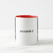 Chat de Noël noir en tenue Holly Mug (Centre)