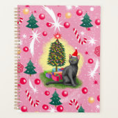 Chat de Noël rose (Devant)