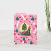 Chat de Noël rose (Dos)