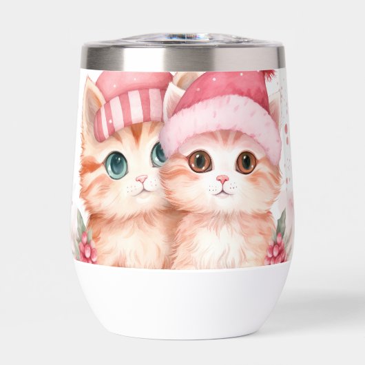 Chat de Noël rose mignon Motif (Avant)