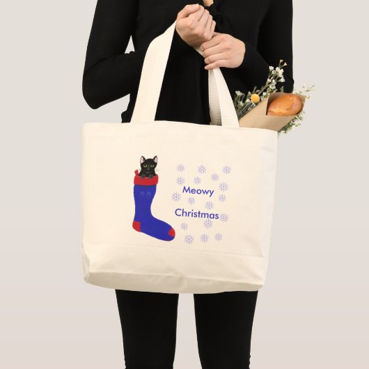 Chat de Noël, Sacs de Noël Meowy (Devant (produit))