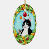 Chat de Noël, souris, ornement de couronne (Droite)
