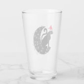 Chat de Noël sur la Lune Boire du verre (Dos)
