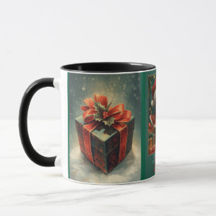 Chat de Noël Tasse Rouge et Vert