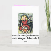 Chat de Pâques dans le panier et la carte de voeux (Dos)