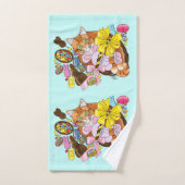 Chat de Pâques Orange (Serviette à main)