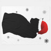 Chat de Père Noël avec la couverture d'ouatine de (Devant (Horizontal))