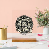 Chat de plage d'été Graphique de chat drôle - Été (Mariage)