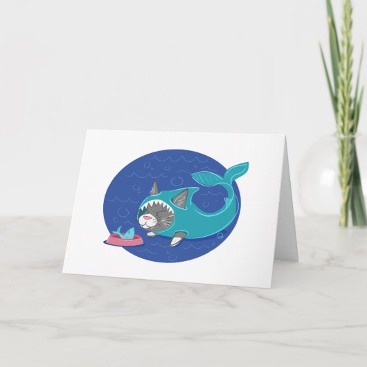 Chat de requin - carte de voeux (Devant)