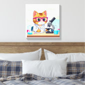 Chat de scientifique Kawaii – Toile d'art de labor (Insitu(Chambre))