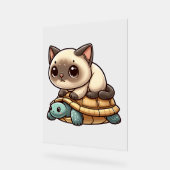 Chat de Siamese promenade tortue (Angle)