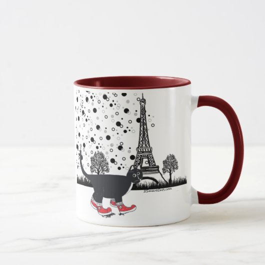 Chat de smoking dans la tasse de Paris (Droite)