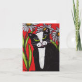 Chat de smoking dans le carte pour notes de (Devant)