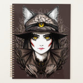 Chat de sorcière Halloween Déplaisant Portrait mig (Devant)