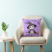 Chat de sorcière Kawaii – Coussin de jet Halloween (Chaise)