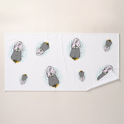 Chat de spa, serviette de Bath (Serviette de bain)