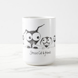 Chat de Stressie et tasse d'amis