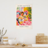 Chat de style Matisse Impression d'art femme tropi (Cuisine)