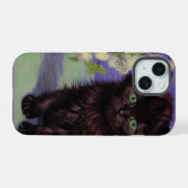 Chat de style Van Gogh avec des fleurs blanches (Verso Horizontal)