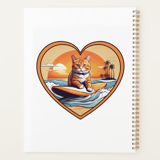 Chat de surf Orange Tabby (Dos)