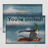 Chat de tapis magique, invitation (Devant / Derrière)