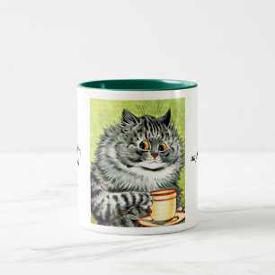 Chat de tasse de thé par Louis Wain