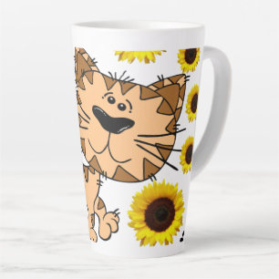 Chat de tournesol Kitten Latte Mug
