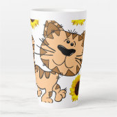 Chat de tournesol Kitten Latte Mug (Devant)
