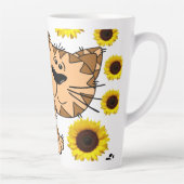 Chat de tournesol Kitten Latte Mug (Droite)