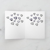 Chat de tous les Coeurs Carte de voeux pliée (Intérieur)