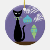 Chat de vacances de milieu de siècle avec ornement (Dos)