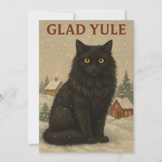 Chat de Yule carte de Yule (Devant)