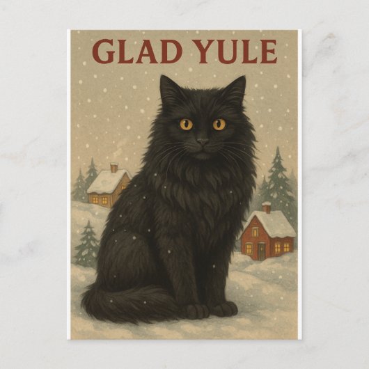 chat de Yule carte de Yule (Devant)