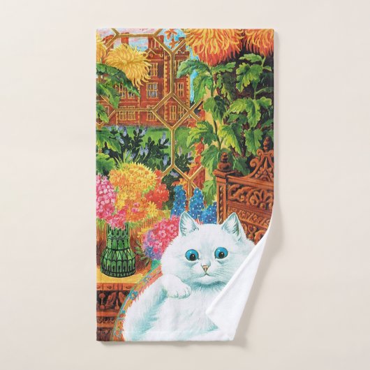 Chat des amateurs de fleurs, Louis Wain (Serviette à main)