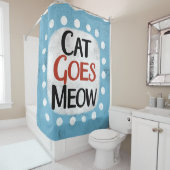 Chat devient Meow Douche rideau (En situation)
