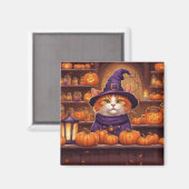 chat d'Halloween #10 magnet (Recto/Verso)