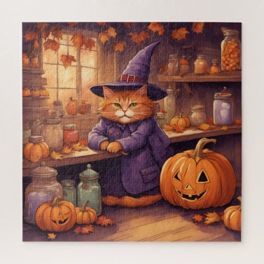 chat d'Halloween #1 puzzle (Vertical)
